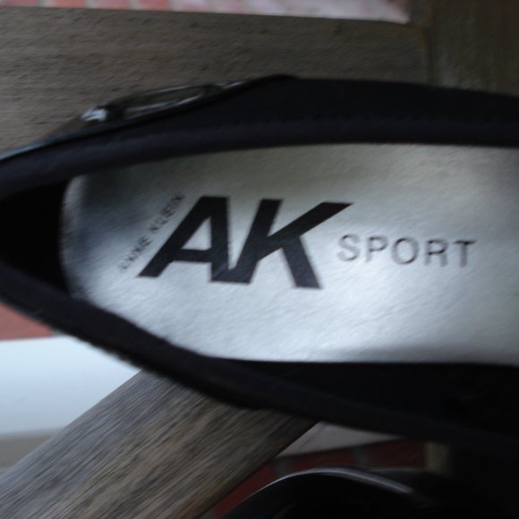 ANNE KLEIN SPORT WEDGE BLACK SHOES SIZE 10M - Picture 2 of 7